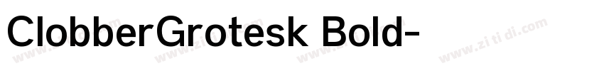 ClobberGrotesk Bold字体转换